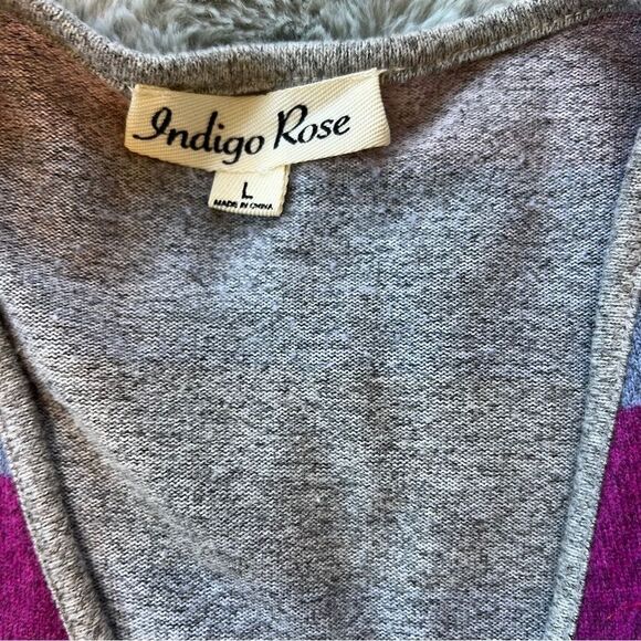 Cute Striped Belted Shrug by Indigo Rose Womens Large - Picture 9 of 9